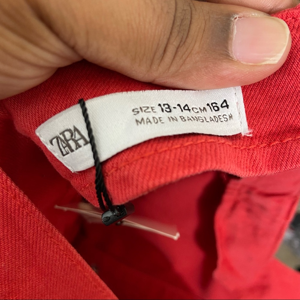 Kids Red Button-Up Overalls - Picture 4 of 12